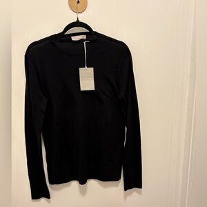 EVERLANE LIGHTWEIGHT WOOL SWEATER BLACK